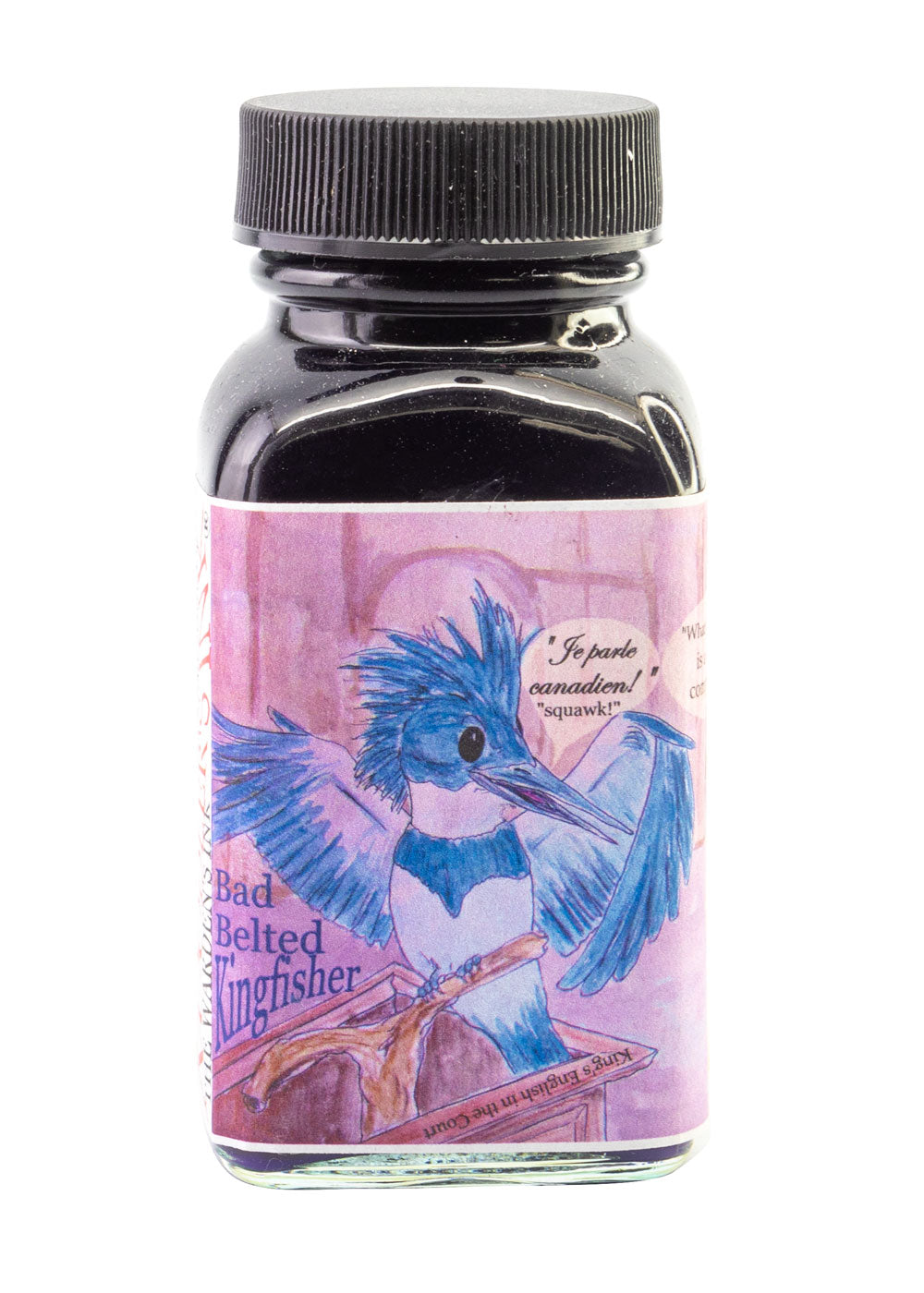 Bad Belted Kingfisher is a dark blue permanent ink from Noodler's, made in USA. this ink is: Bulletproof Archival - fade resistant Forgery Resistant Water Resistant