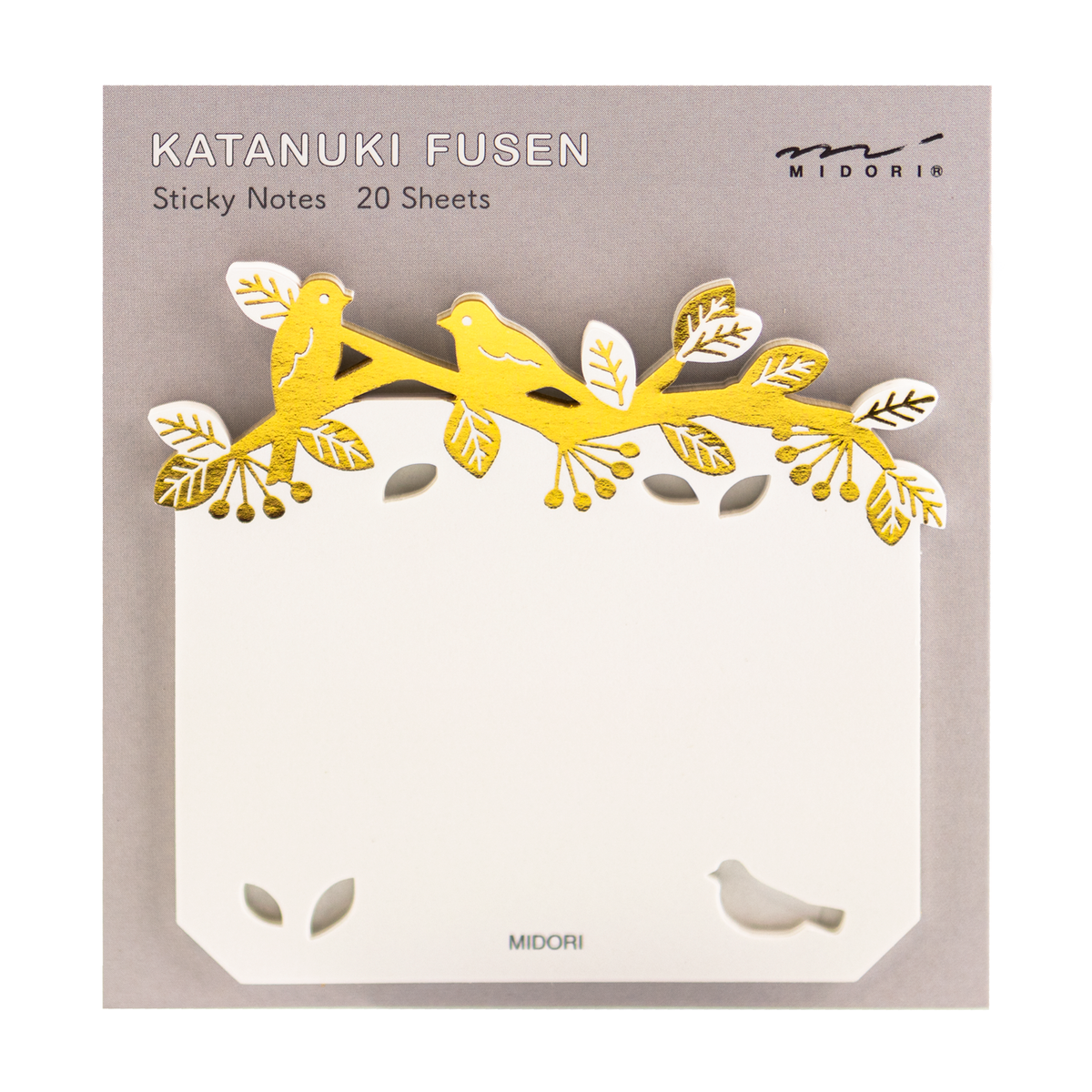 Midori Sticky Note Die-Cuttting - Foil Stamping Birds