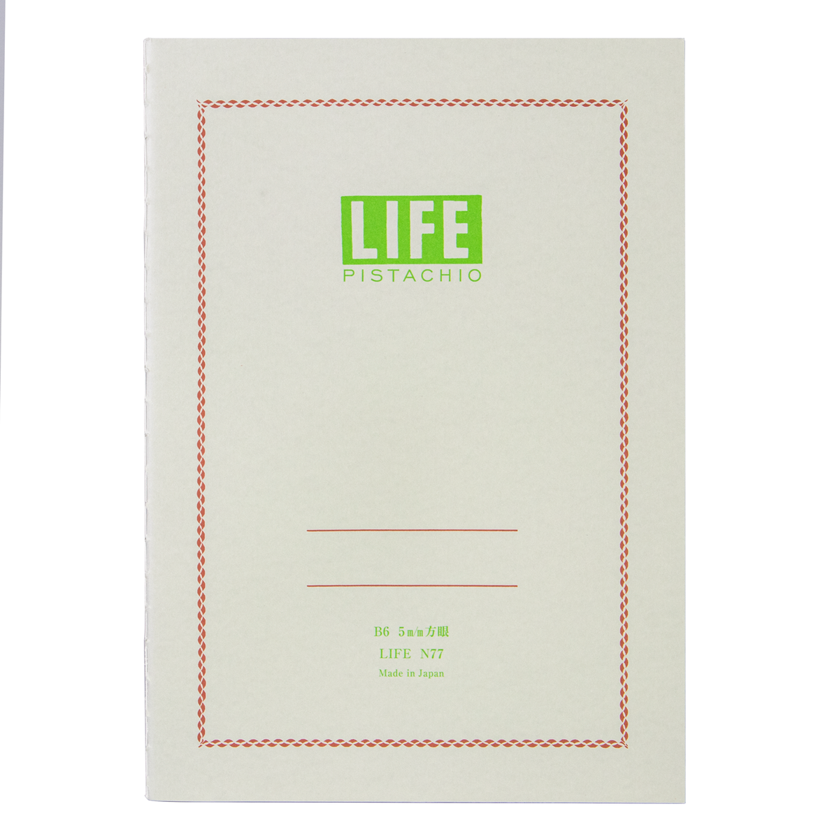 Life Stationery Pistachio Note B6 Side Bound Notebook