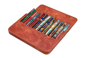 Galen Leather Co. Magnum Opus 12 Slot Hard Magnetic Pen Case - Aged Copper
