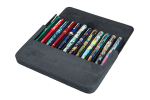 Galen Leather Co. Magnum Opus 12 Slot Hard Magnetic Pen Case - Crazy Horse Graphite