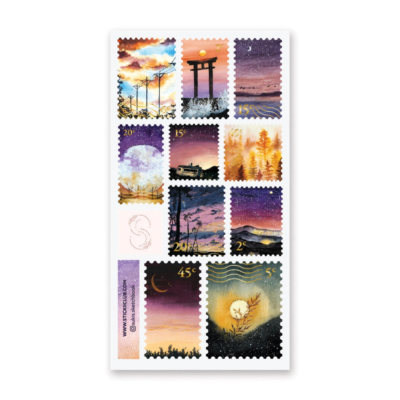 STICKII Sticker Sheet - After Sundown Stamps