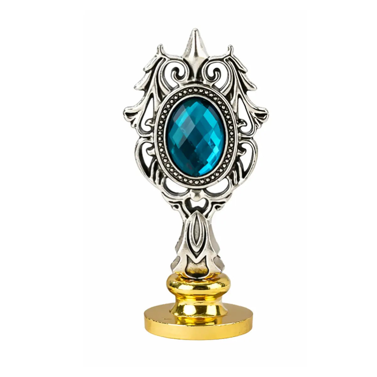 Freund Mayer Wax Seal Handle - Ornate Metal with Crystal