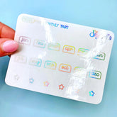 Shine Sticker Studio Mini Monthly Tabs - Clear Foil