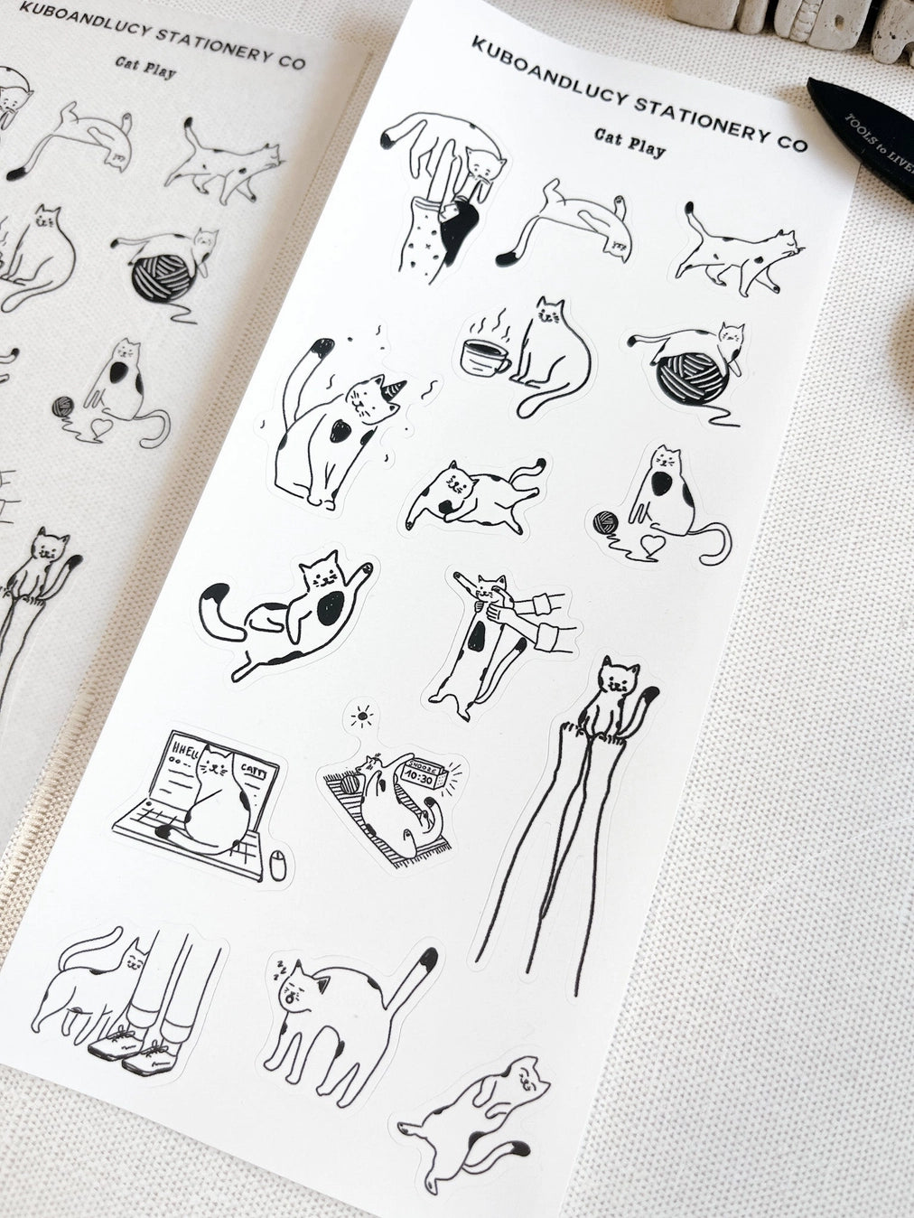 Kuboandlucy Stationery Co. Sticker Sheet - Cat Play