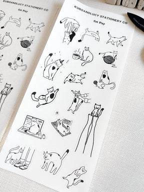 Kuboandlucy Stationery Co. Sticker Sheet - Cat Play