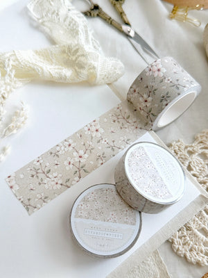 Leelajournals Washi Tape - Beige Sakura Floral