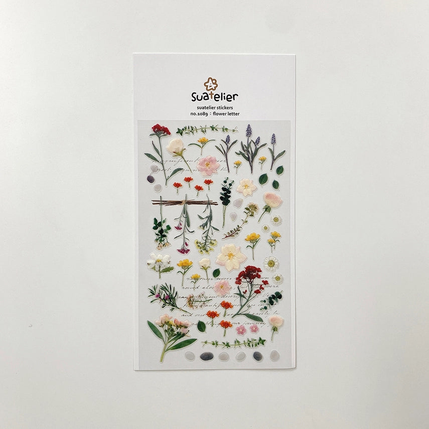 Suatelier Design - Sticker Sheet - Flower Letter