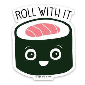 Kiss and Punch - Vinyl Sticker - Roll With It Sushi