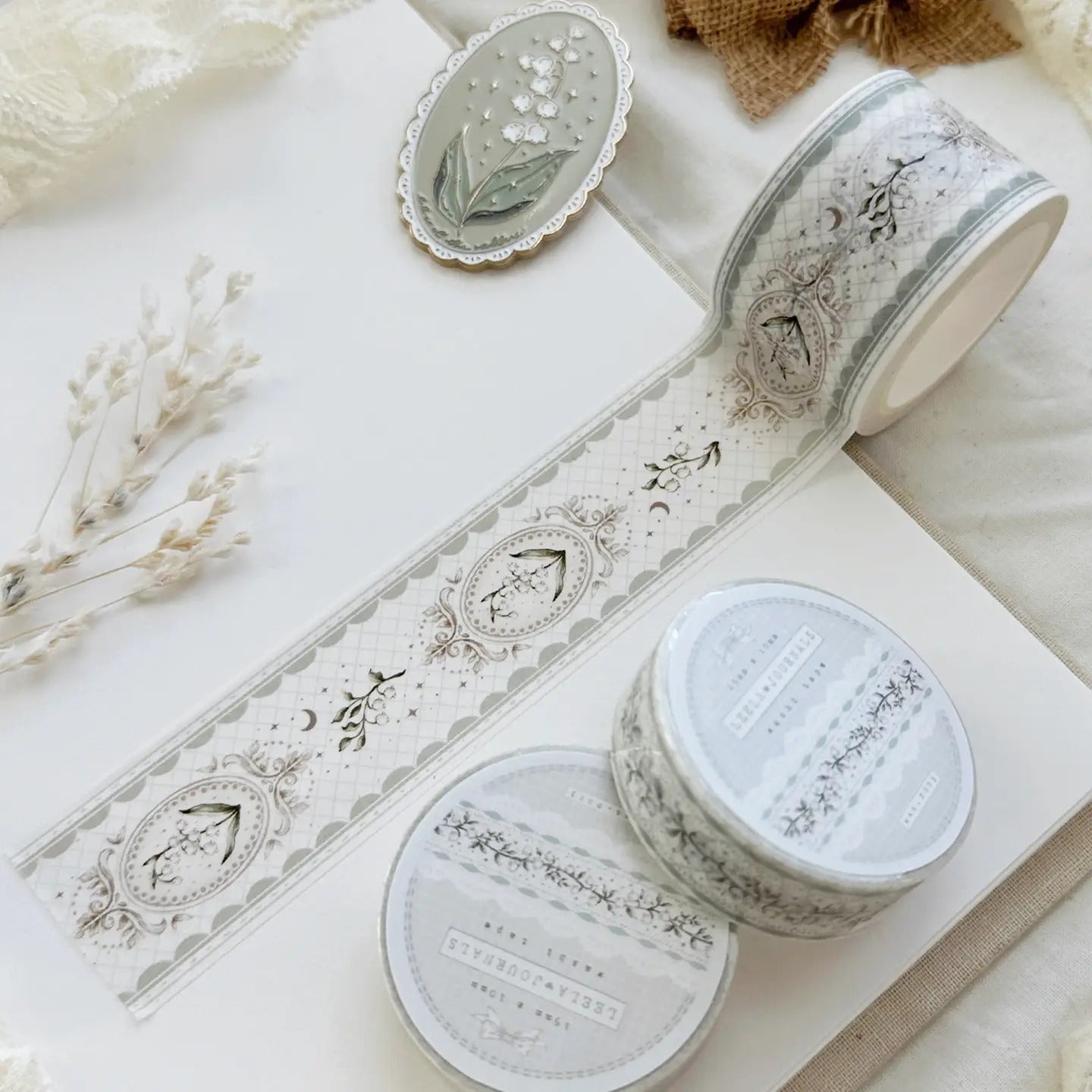 Leelajournals Washi Tape - Lily of the Valley Lace