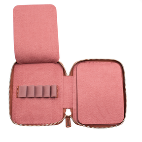 Galen Leather Co. Zippered 10 Slot Pen Case - Crazy Horse Orange