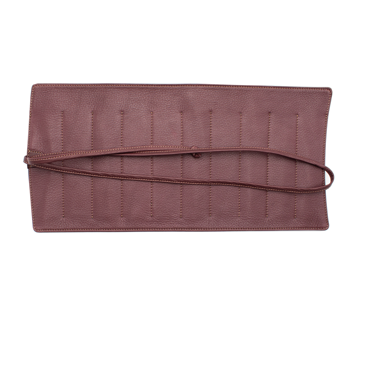 Nagasawa 10 Piece Kip Leather Roll - Bordeaux