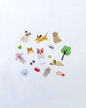 Girl of All Work - Dogs Jumble Washi Stickers