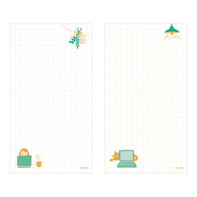 Midori Stand Memo Pad- Vertical Pattern - Free Style