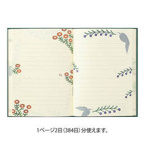 Midori Diary - Soft Flower & Bird