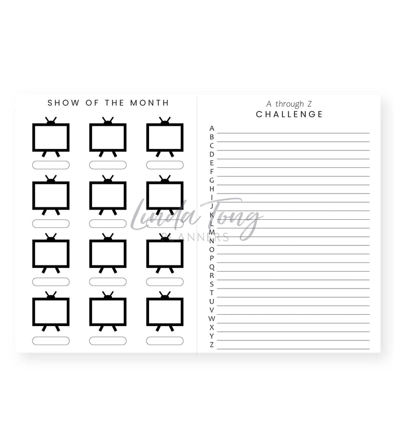 Linda Tong Planners - Tv + Movie Journal Pink