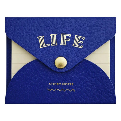 Life Stationery Sticky Notes With Cover - Navy - Lined