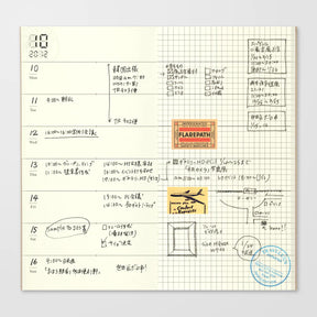 TRAVELER'S COMPANY 019 Regular Sized Refill - Free Diary <Weekly + Memo>