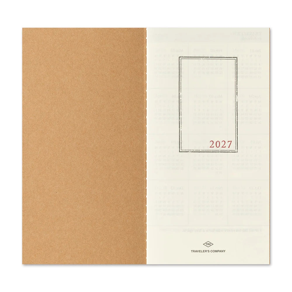 TRAVELER'S COMPANY Regular Size Diary 2027 - Monthly
