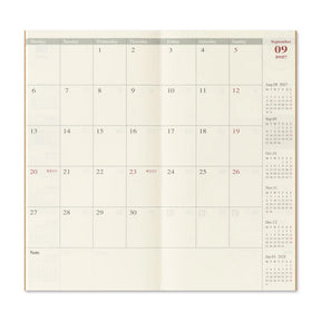 TRAVELER'S COMPANY Regular Size Diary 2027 - Monthly