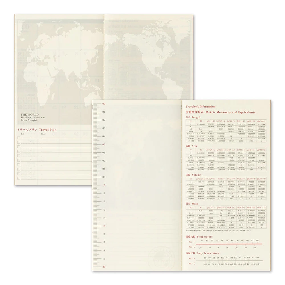 TRAVELER'S COMPANY Regular Size Diary 2027 - Monthly