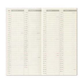 TRAVELER'S COMPANY Regular Size Diary 2027 - Weekly + Memo