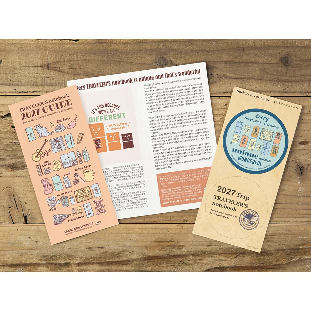 TRAVELER'S COMPANY Vertical Size Diary 2027 - Weekly