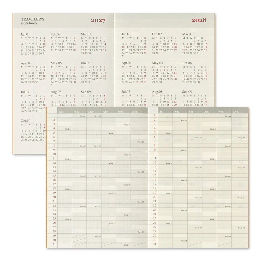 TRAVELER'S COMPANY Passport Size Diary 2027 - Monthly