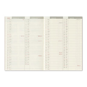 TRAVELER'S COMPANY Passport Size Diary 2027 - Weekly