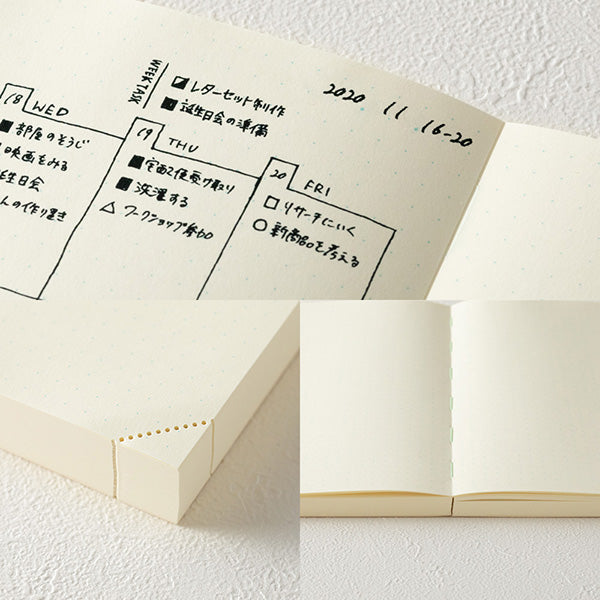 Midori MD Notebook Journal A5 - 1 Day 1 Page - Dot Grid