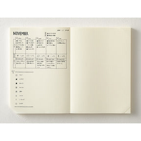 Midori MD Notebook Journal A5 - 1 Day 1 Page - Dot Grid