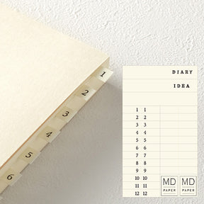 Midori MD Notebook Journal A5 - 1 Day 1 Page - Dot Grid