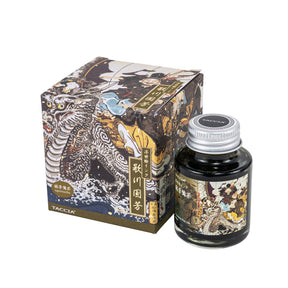 Taccia Ukiyo-e Ink Kuniyoshi - Uguisucha (Olive Brown)