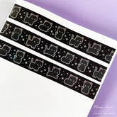 Meow Amor Creative Washi Tape - Void Cat Holographic Foil