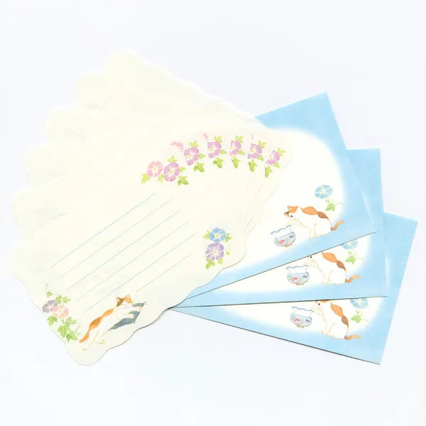 NB.CO - Mini Letter Set - Cat and Morning Glory