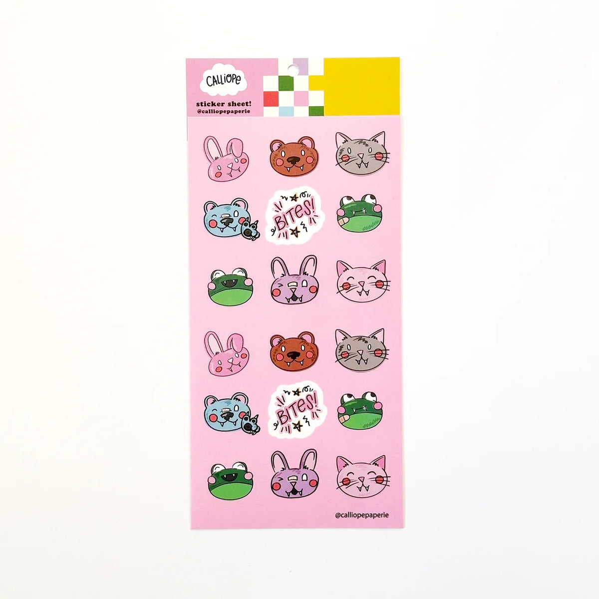 Calliope Pencil Factory - Bitey Besties Animal Stickers