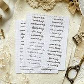Leelajournals Journaling Sticker Sheet - Cursive Weekly Headers