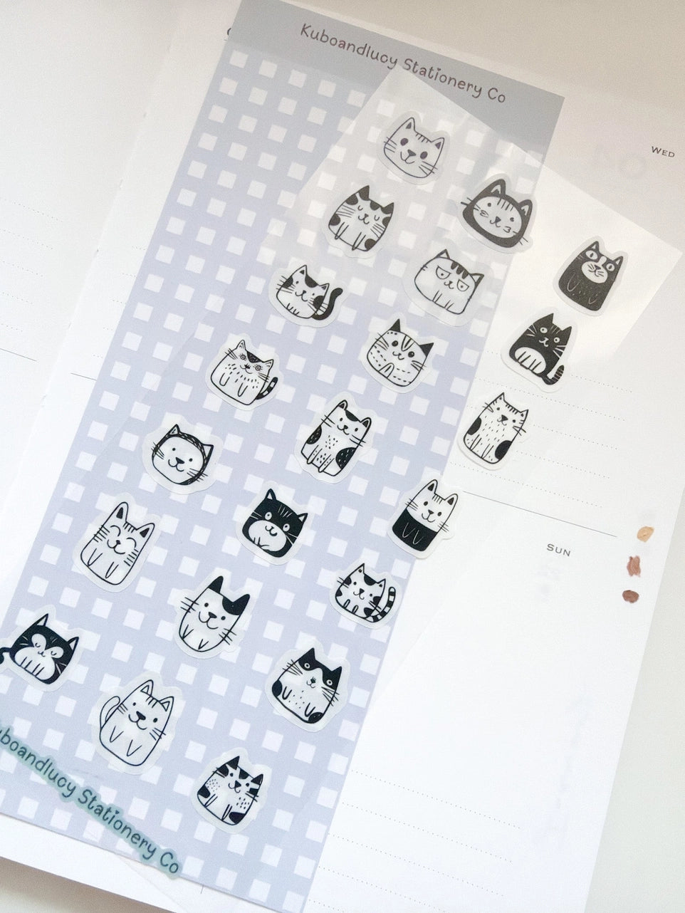 Kuboandlucy Stationery Co. Sticker Sheet - Happy Cats