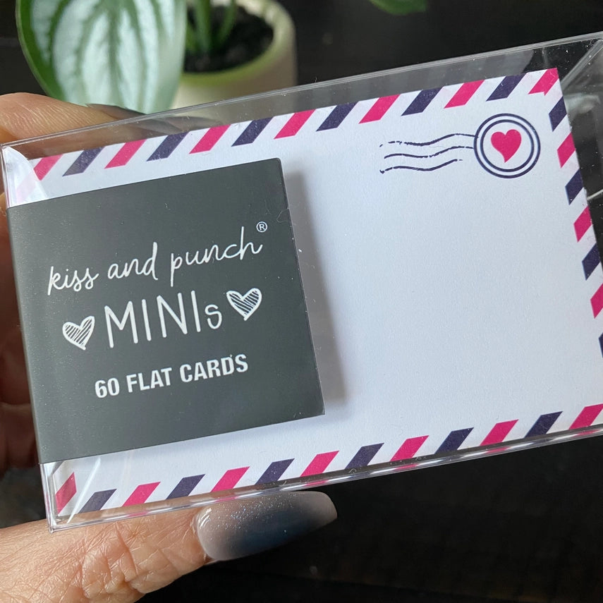 Kiss and Punch - Mini Notecard - Airmail Variation