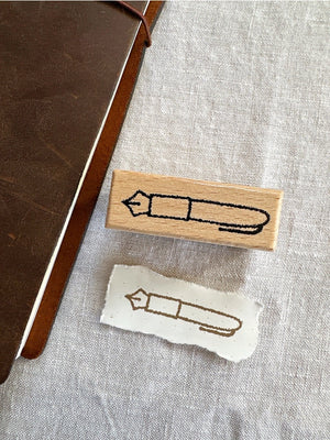 Bloom Paper Studio Wooden Stamp - Fountain Pen