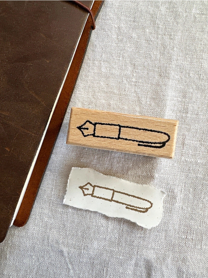 Bloom Paper Studio Wooden Stamp - Fountain Pen