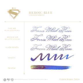 Ferris Wheel Press  - Superman Heroic Blue Ink