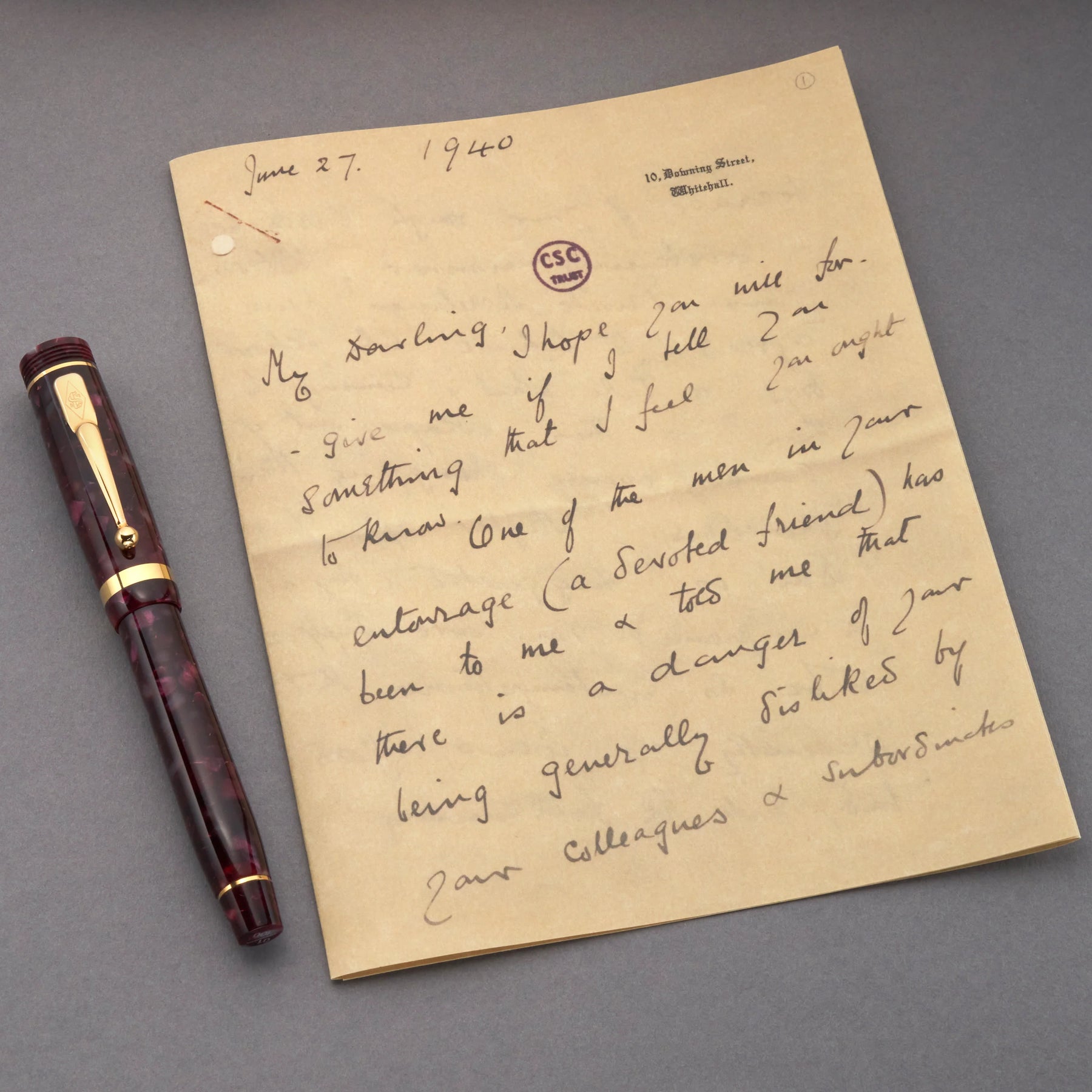 Conway Stewart Lady Churchill - Burgundy Pearl