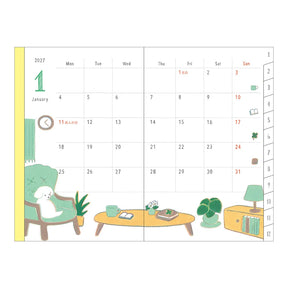 Midori 2027 Pocket Diary Mini (B7) - Dog