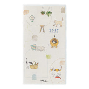 Midori 2027 Pocket Diary Slim (B6) - Cat