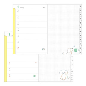 Midori 2027 Pocket Diary - (B6) Dog