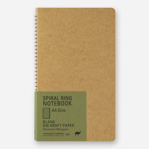 TRAVELER'S COMPANY Slim Spiral Ring - A5 Kraft Paper Blank