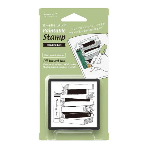 Midori  Paintable Stamp - Reading List