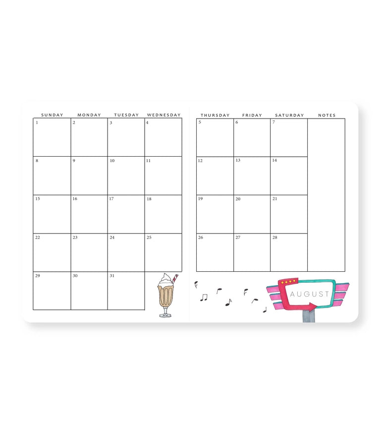 Linda Tong Planners - 2027 Monthly Planner - Cherry Blossom