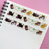 Meow Amor Creative Washi Tape - Yarn Cats Foil